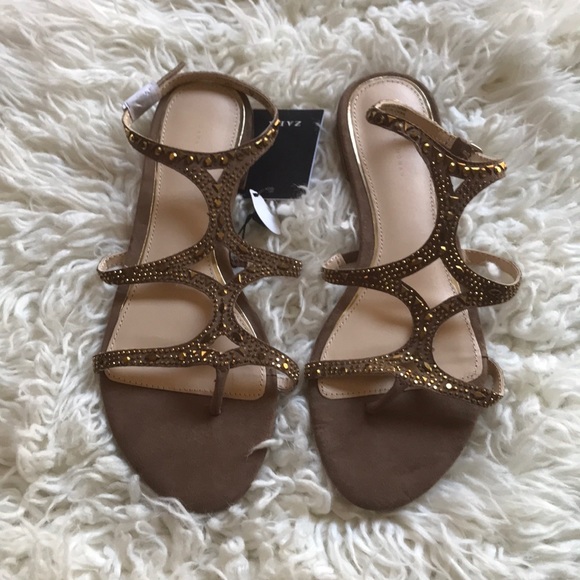 Zara Bejeweled Sandals